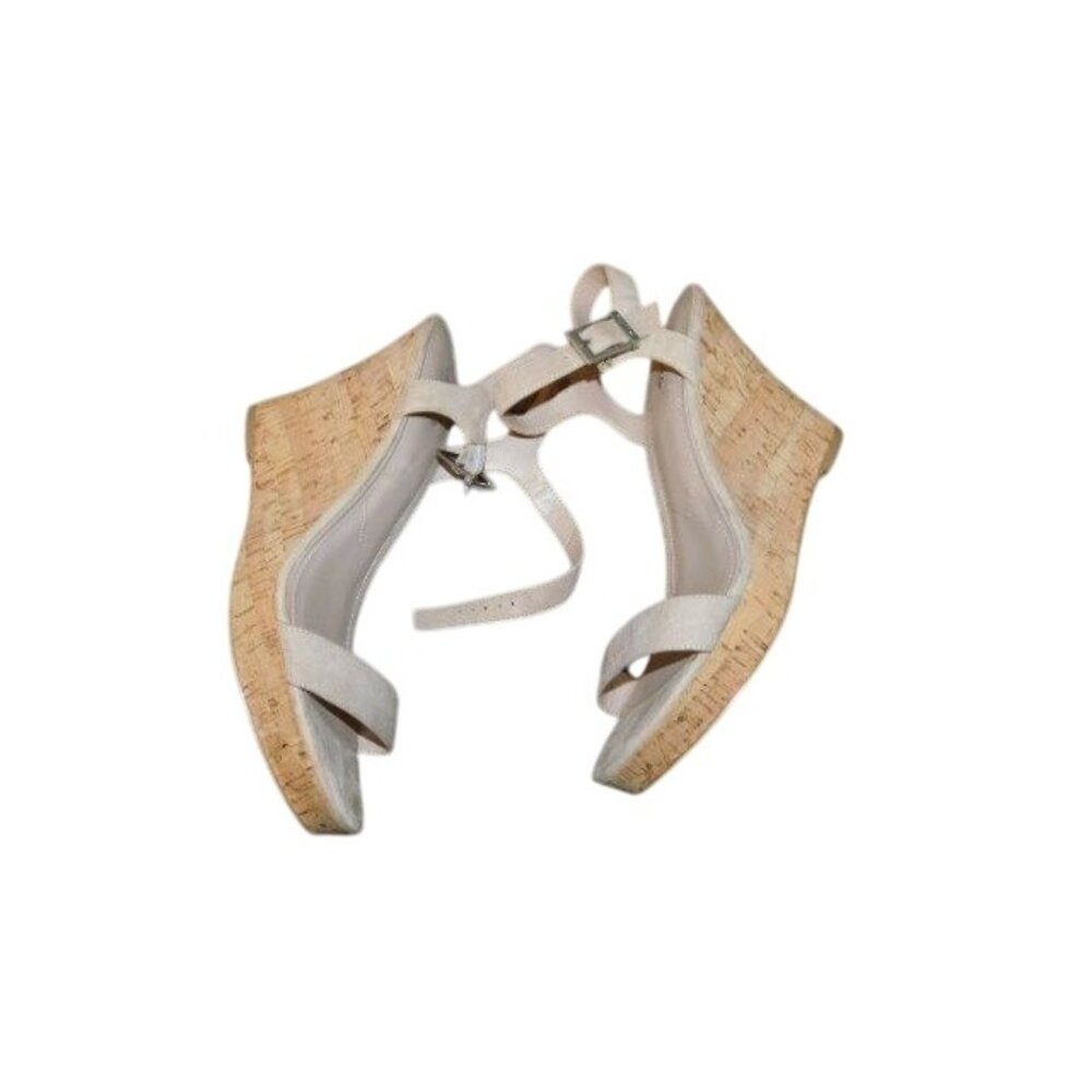 Charles by Charles David Size 9.5M Cork Covered Platform Strappy Wedge Heels NEW - Picture 2 of 4